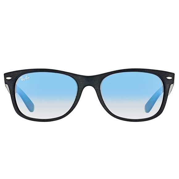 Ray Ban New Wayfarer RB 2132 62423F Alcantara Black Sunglasses Blue Gradien 55mm - Picture 2 of 3